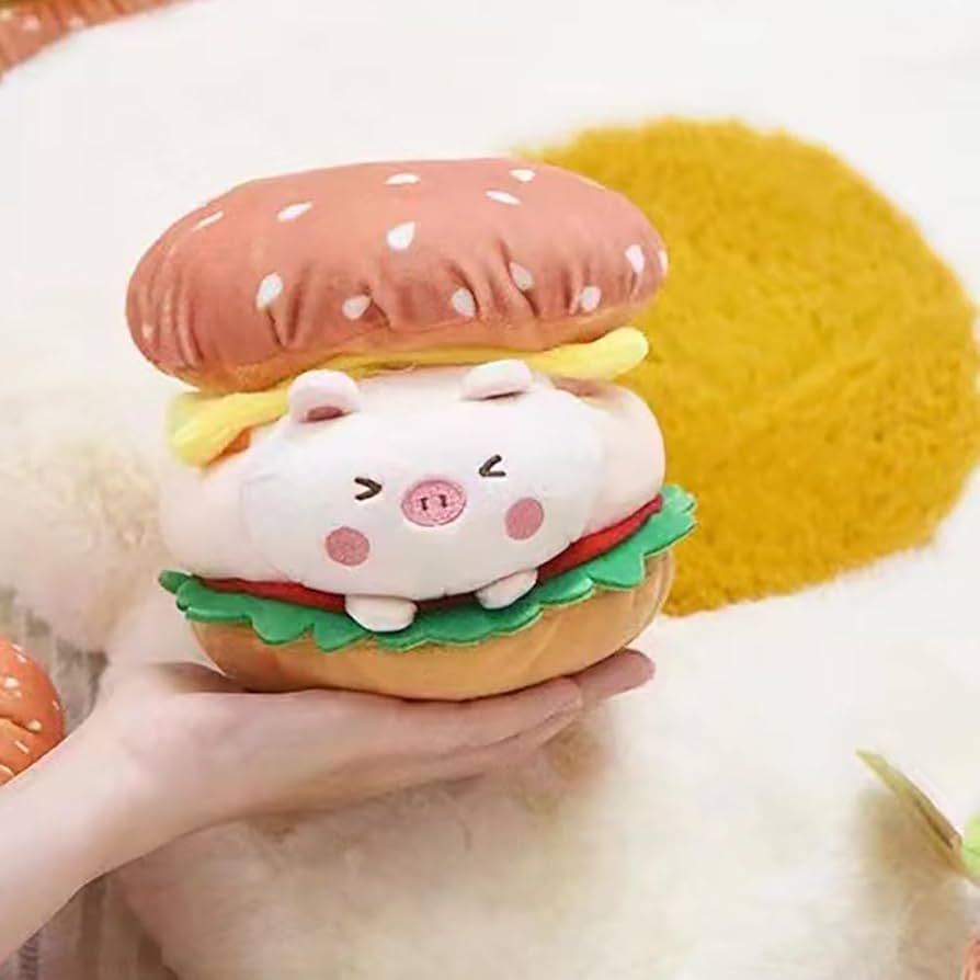 Amazon.co.jp: Wgxzyq ハンバーガーぬいぐるみ 面白いチーズ